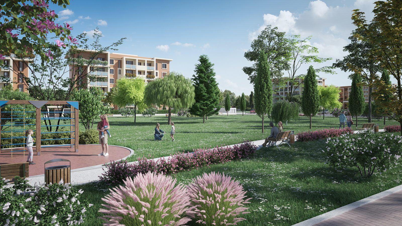 Parco giochi in area residenziale